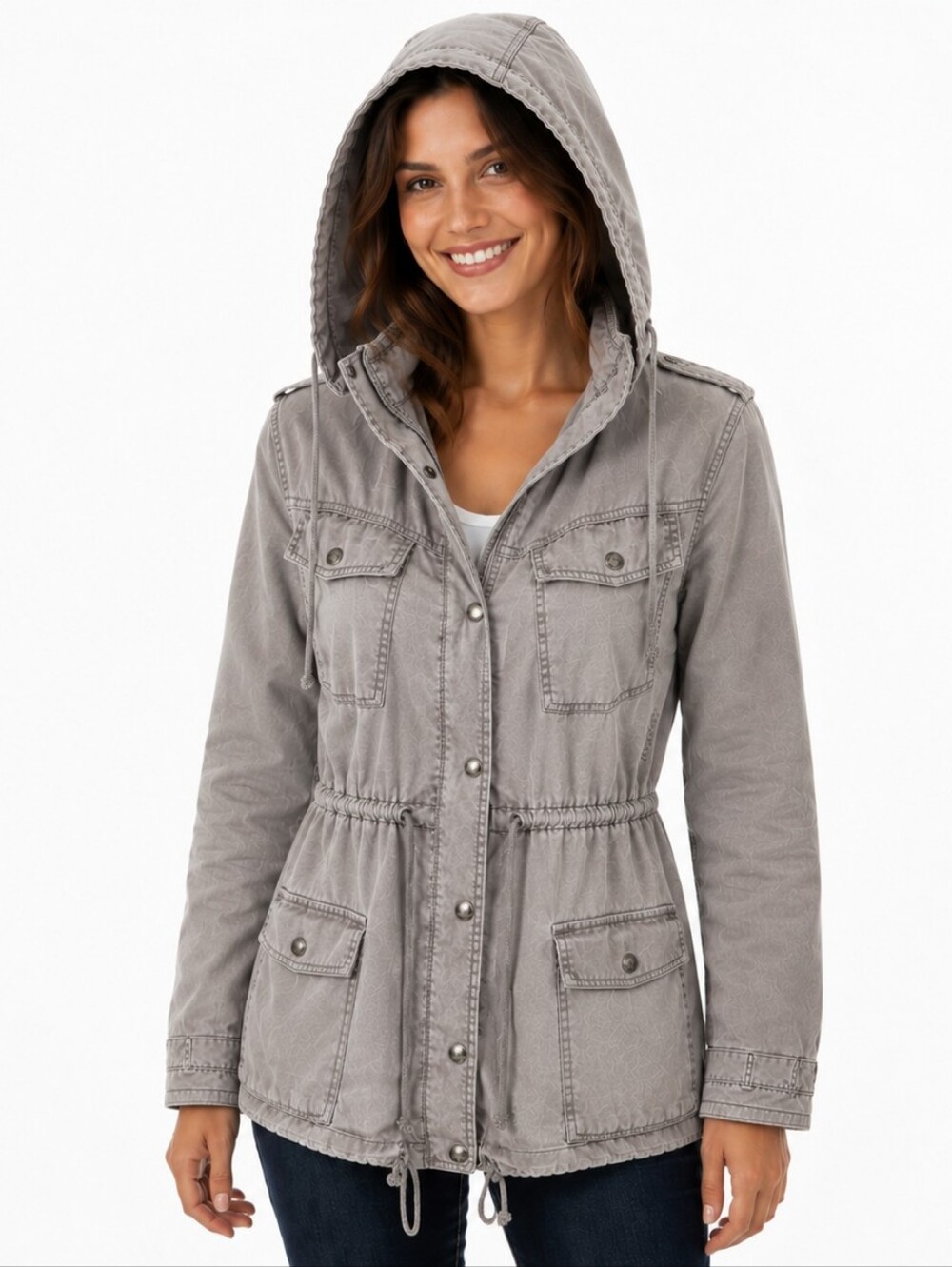 Aritzia Talula Trooper Quilted Utility Jacket Size XXS Gray